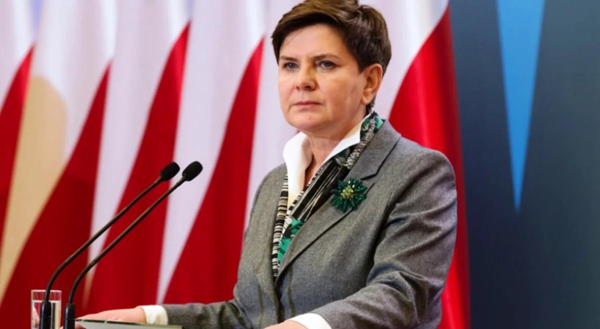 Premier Beata Szydło: Polska będzie broniła wartości leżących u podstaw UE