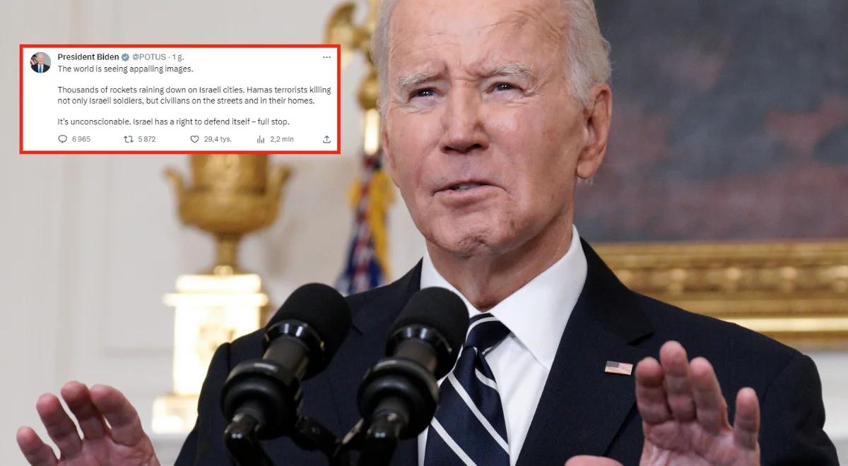 Joe Biden wezwał do pomocy w walce z Hamasem. "Izrael ma prawo się bronić"