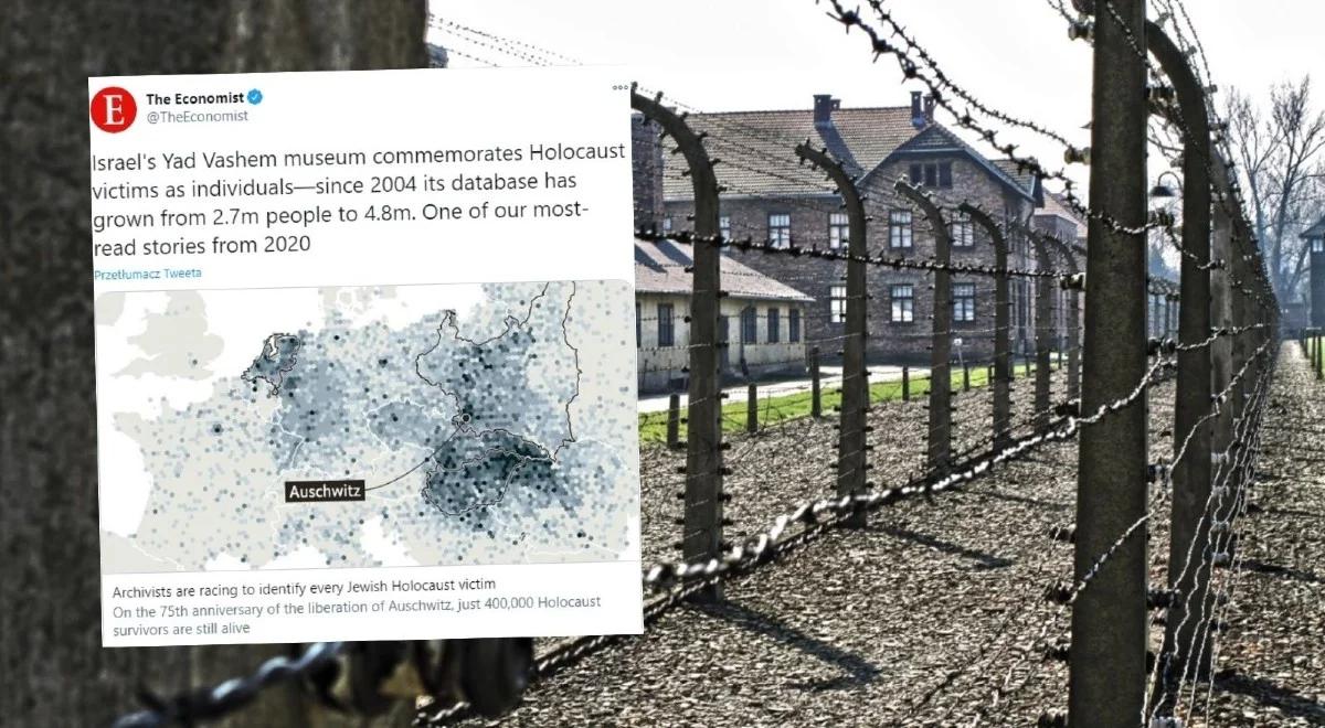 Skandaliczna mapa "The Economist". Lichocka: ma dowodzić, że Auschwitz był w granicach Rzeczpospolitej