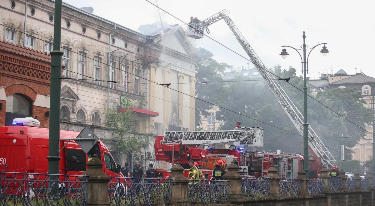 Pożar opuszczonej kamienicy w Krakowie. Nie ma doniesień o poszkodowanych