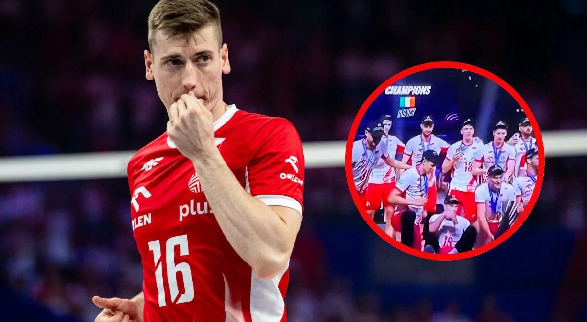 Wpadka przy podnoszeniu trofeum przez polskich siatkarzy. Kompromitacja organizatorów