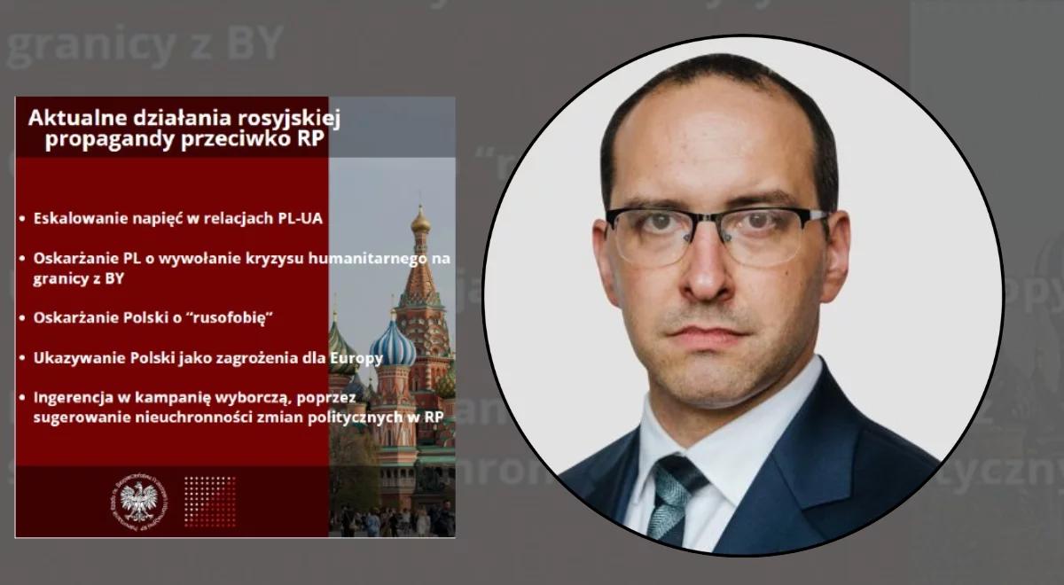 "Dezinformacja, wrogie operacje wpływu, działania hybrydowe". Żaryn o aktualnych zadaniach służb Moskwy i Mińska