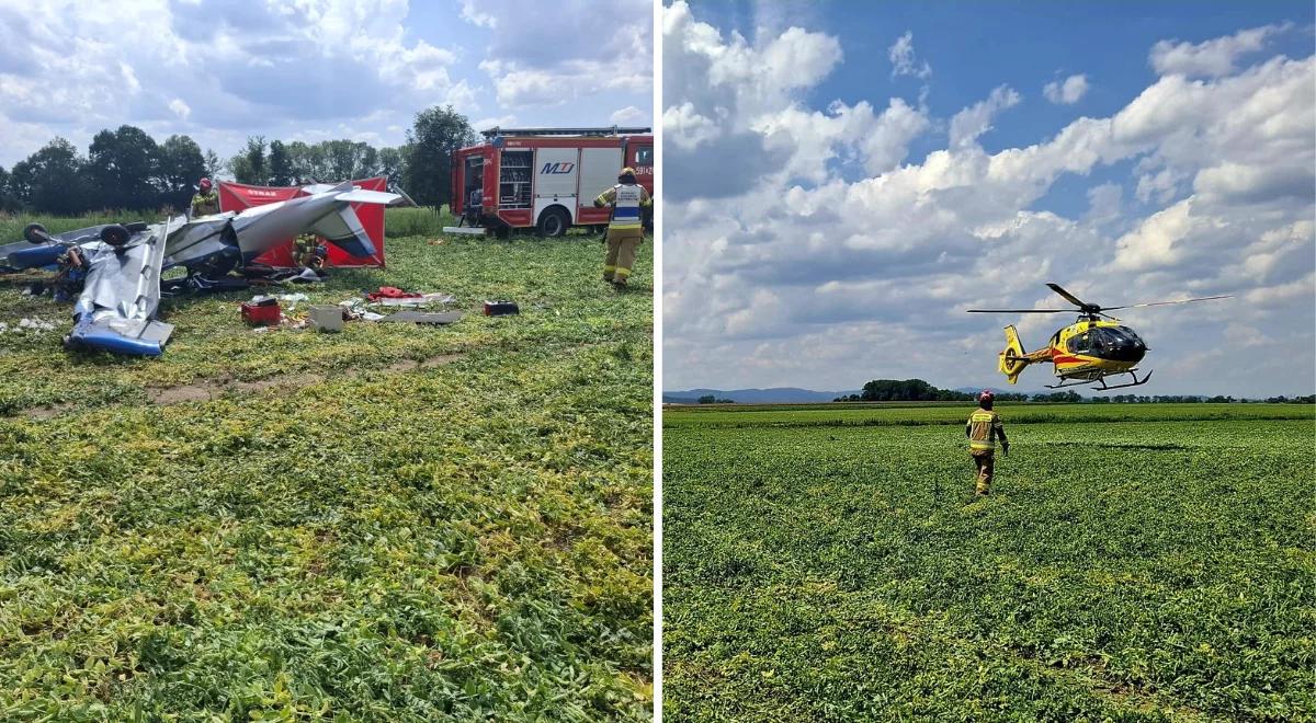 Wypadek awionetki na Dolnym Śląsku. Na pokładzie były dwie osoby