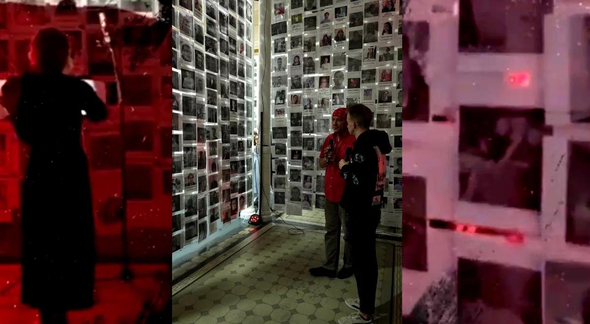  Matka i ojciec za kratami, dzieci wychowuje babcia. "1525" pokazuje twarze więźniów politycznych z Białorusi