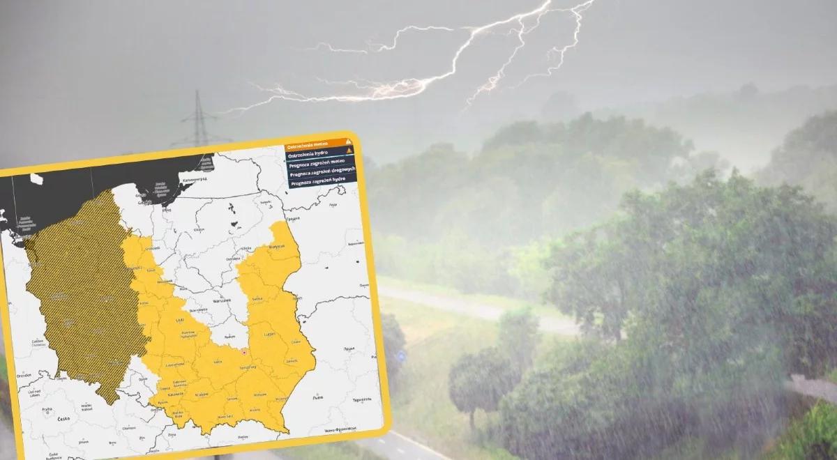 Uwaga na burze i silne opady deszczu. IMGW ostrzega też przed gradem