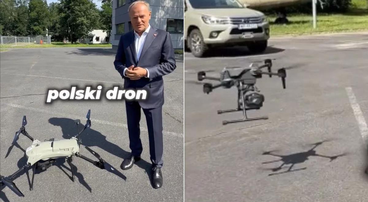 Tusk pokazał nowego polskiego drona. "Gotowy do użycia"