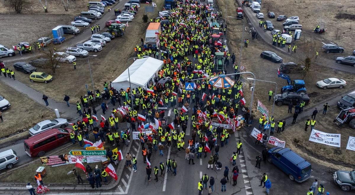 Protest rolników. Rosną kolejki do przejść z Ukrainą