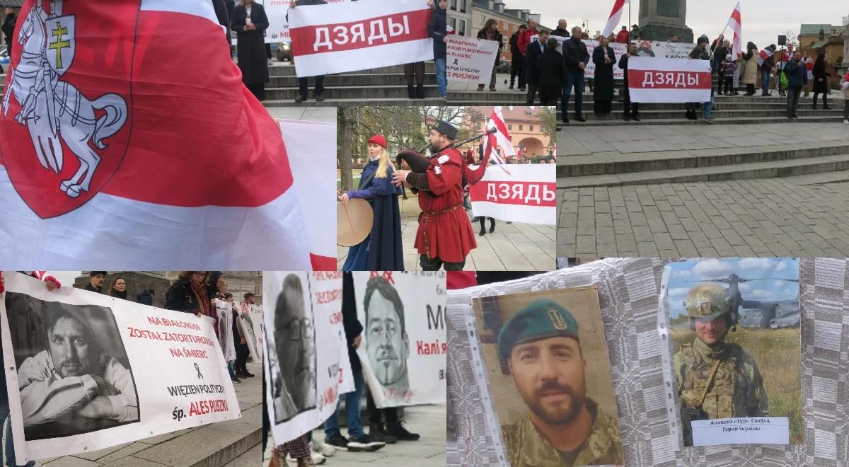 Dziady na wygnaniu. Białorusini uczcili poległych na Ukrainie, przyjęli rezolucję, przy Kamieniu Katyńskim stanął znicz