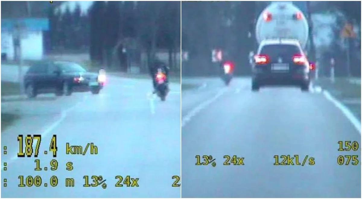 Motocyklista pędził ponad 180 km/h w terenie zabudowanym. Tłumaczył, że nie zauważył ostrzeżeń w aplikacji