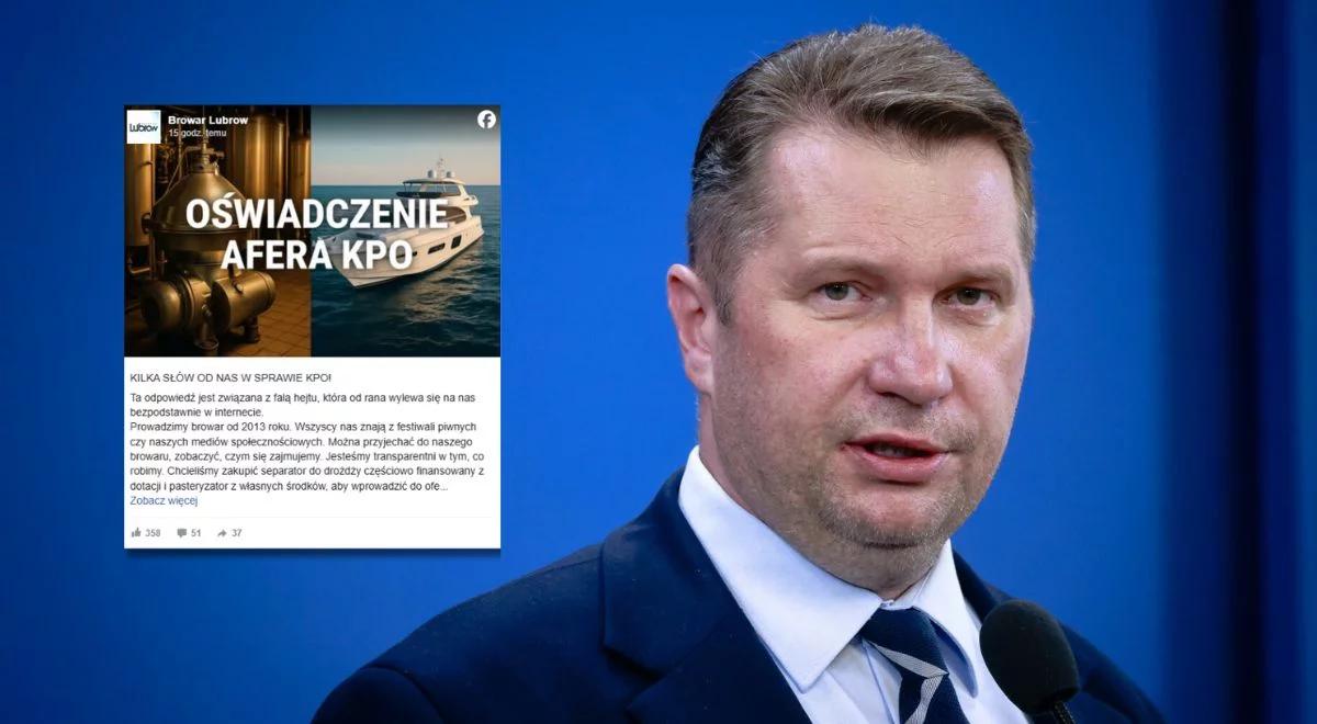Posłowie PiS zaatakowali browar za dotację z KPO. Jest reakcja firmy