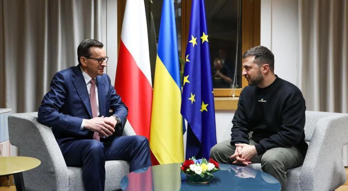 Mateusz Morawiecki spotkał się w Brukseli z Wołodymyrem Zełenskim. Wymowny wpis premiera