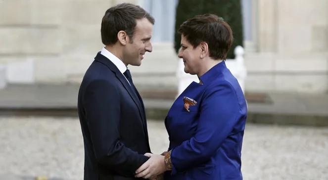 Beata Szydło w Paryżu. Emmanuel Macron przyjął zaproszenie do Polski 