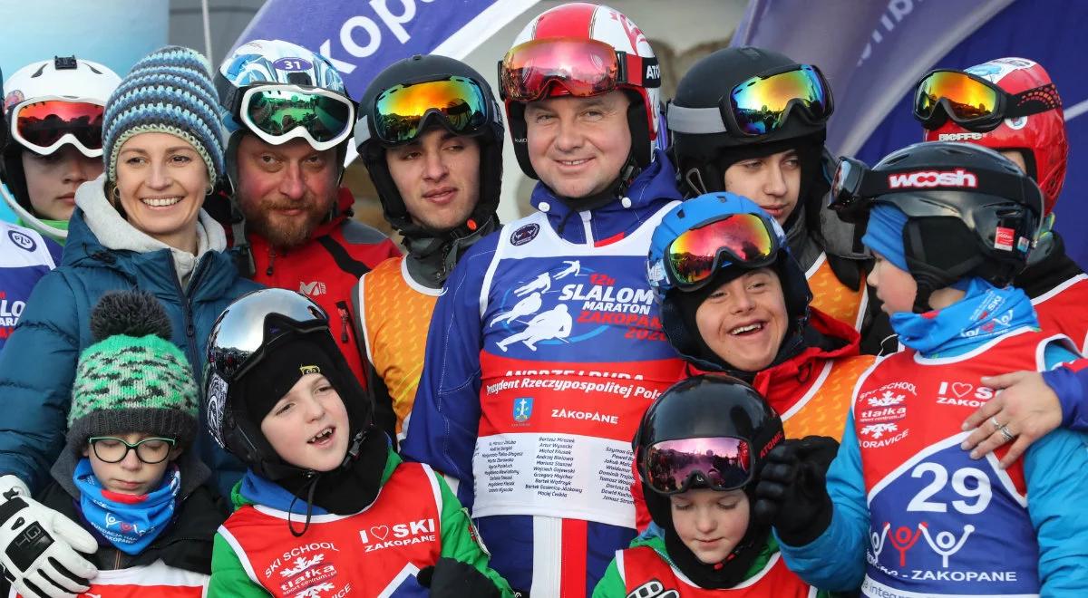 "12H Slalom Maraton". Prezydent: to wspaniały gest sportowców