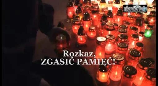 Strażnicy miejscy nazwali "śmieciami" znicze i portret Lecha Kaczyńskiego