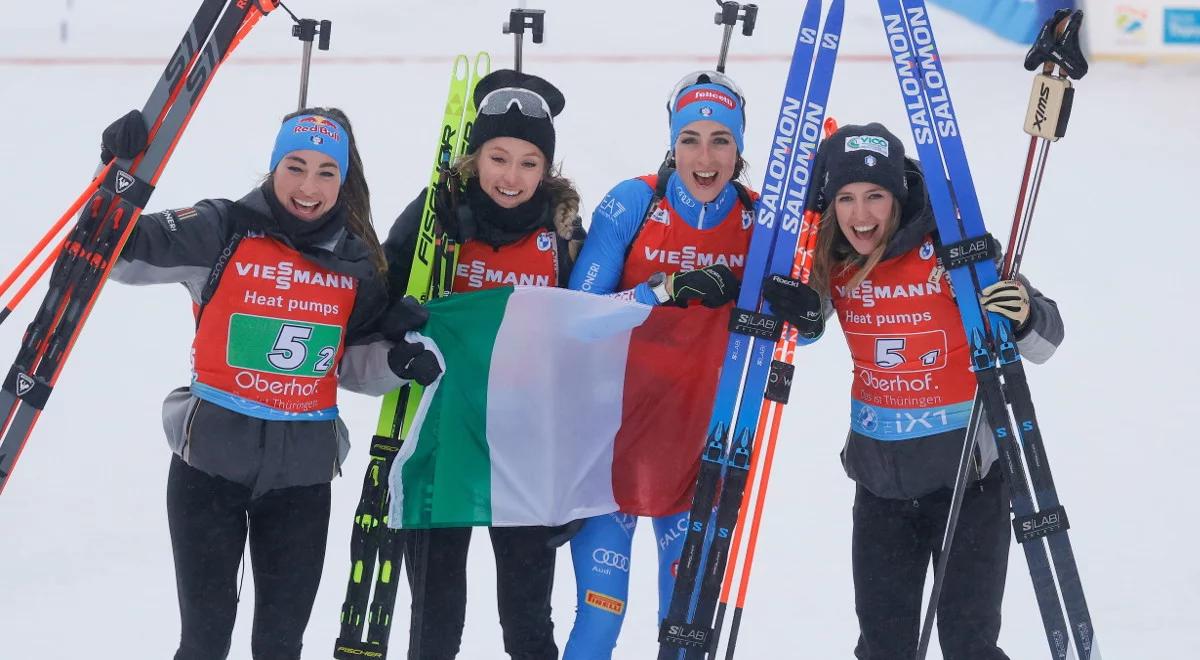 MŚ w biathlonie: złoto dla włoskiej sztafety. Polki w środku stawki 