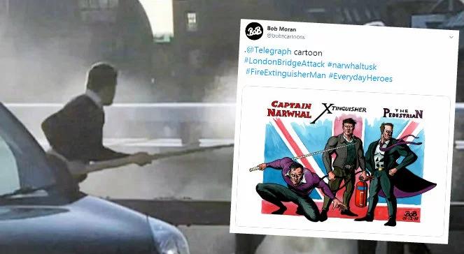 "Kapitan Narwal". Bohaterski czyn Polaka w Londynie docenił brytyjski grafik