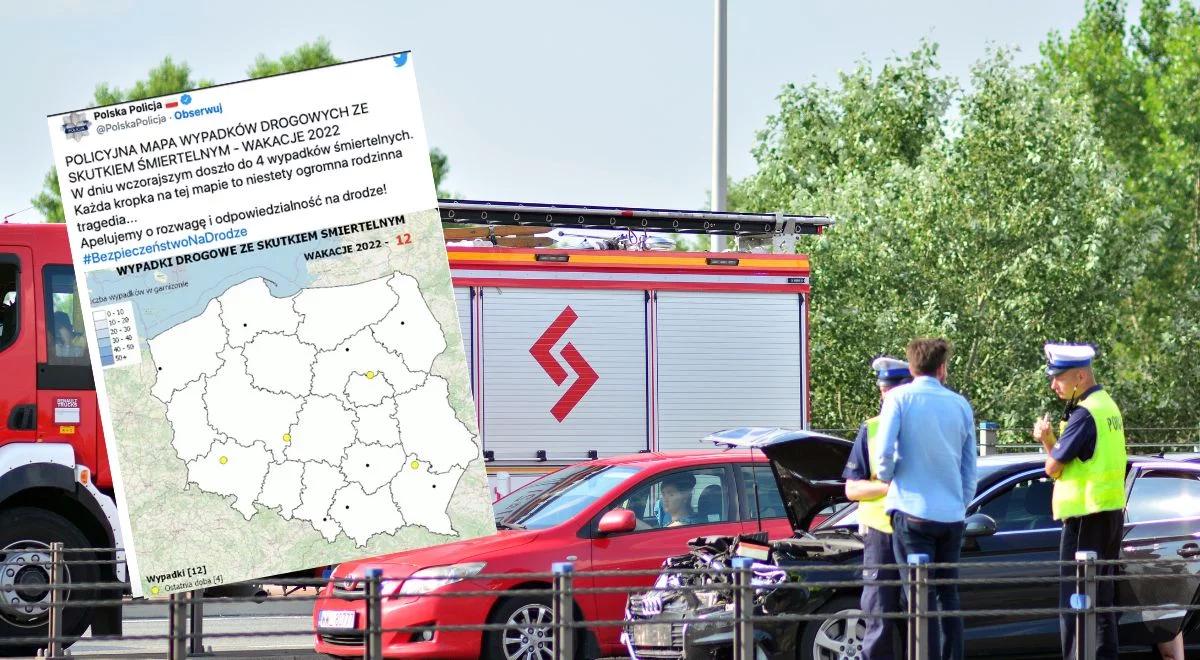 Bezpieczeństwo na drodze. Policja publikuje mapę, która daje do myślenia