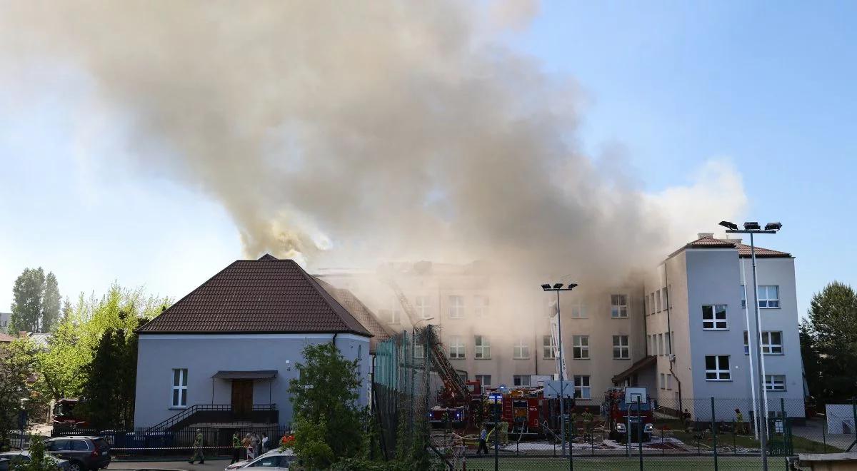 Pożar szkoły w trakcie matur. Egzamin pisemny udało się zakończyć