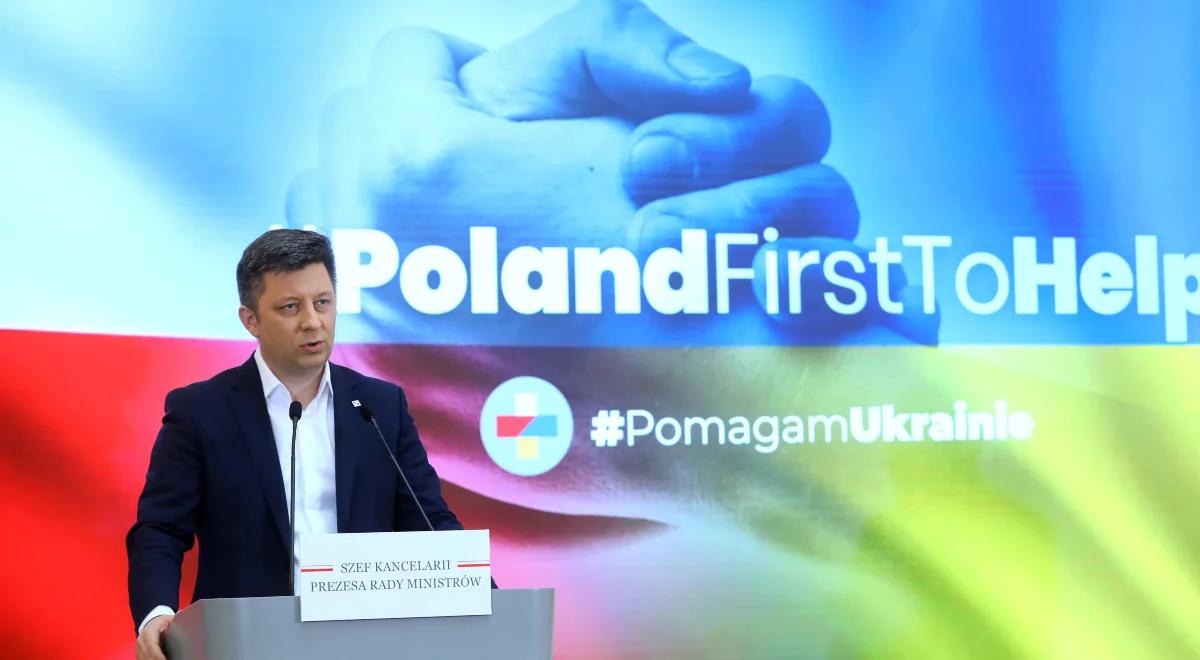 Szef KPRM: uruchamiamy rządową platformę koordynacji pomocy humanitarnej dla Ukrainy