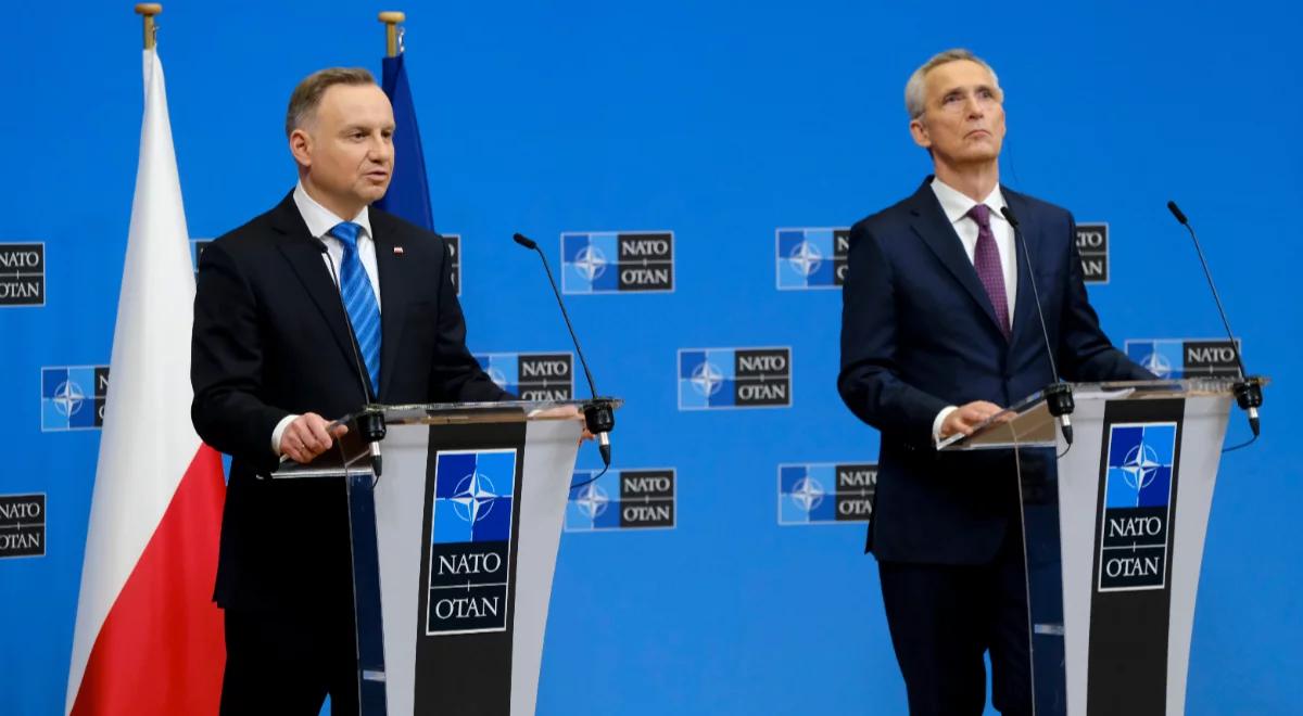 Andrzej Duda rozmawiał z Jensem Stoltenbergiem. Sekretarz generalny NATO podziękował za kluczowe wsparcie Ukrainy