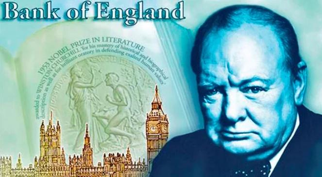 Winston Churchill na 5-funtowym banknocie