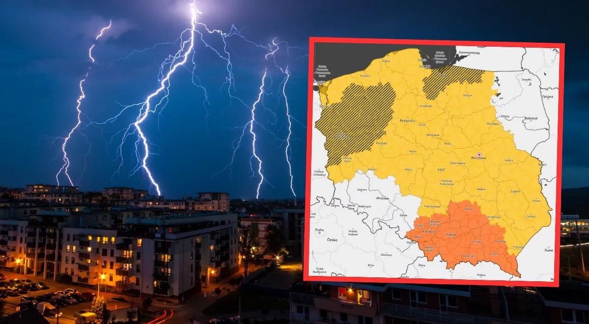 Nawałnice nad Polską. IMGW wydał alerty dla większości regionów. Przed nami niebezpieczna noc