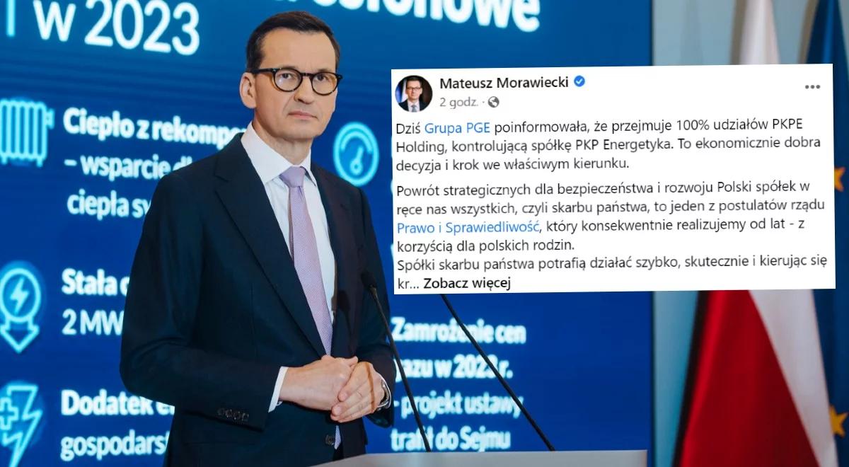 PKP Energetyka znowu będzie państwowa. Premier Morawiecki: to dobra decyzja i krok we właściwym kierunku