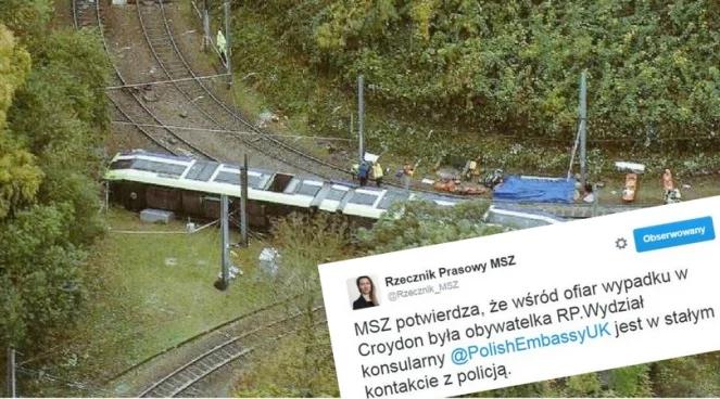 W wypadku tramwajowym w Londynie zginęła Polka. MSZ potwierdza