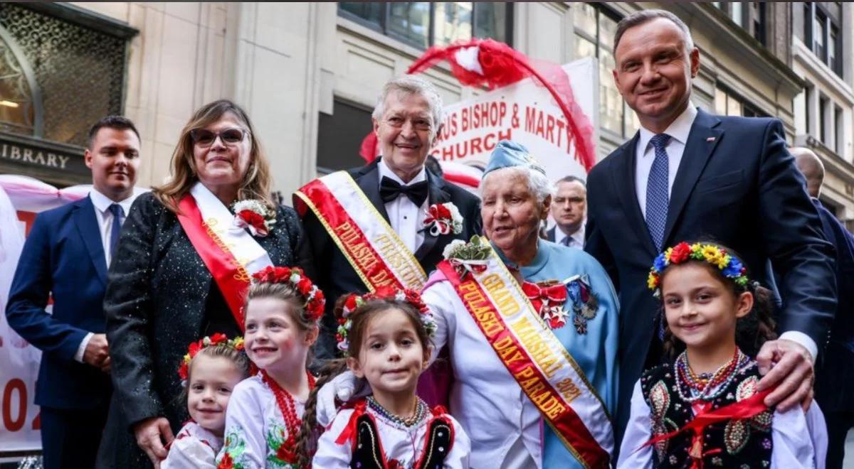 "Mamy polskość w sobie". Parada Pułaskiego z udziałem prezydenta Dudy w Nowym Jorku