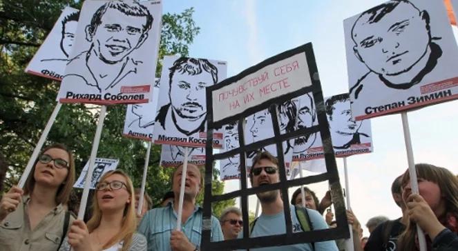 "Uwolnijcie niewinnych ludzi". Protest w Moskwie