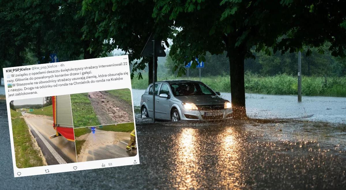 Nawałnice nad Polską. Zalane ulice, powalone drzewa, zniszczone samochody