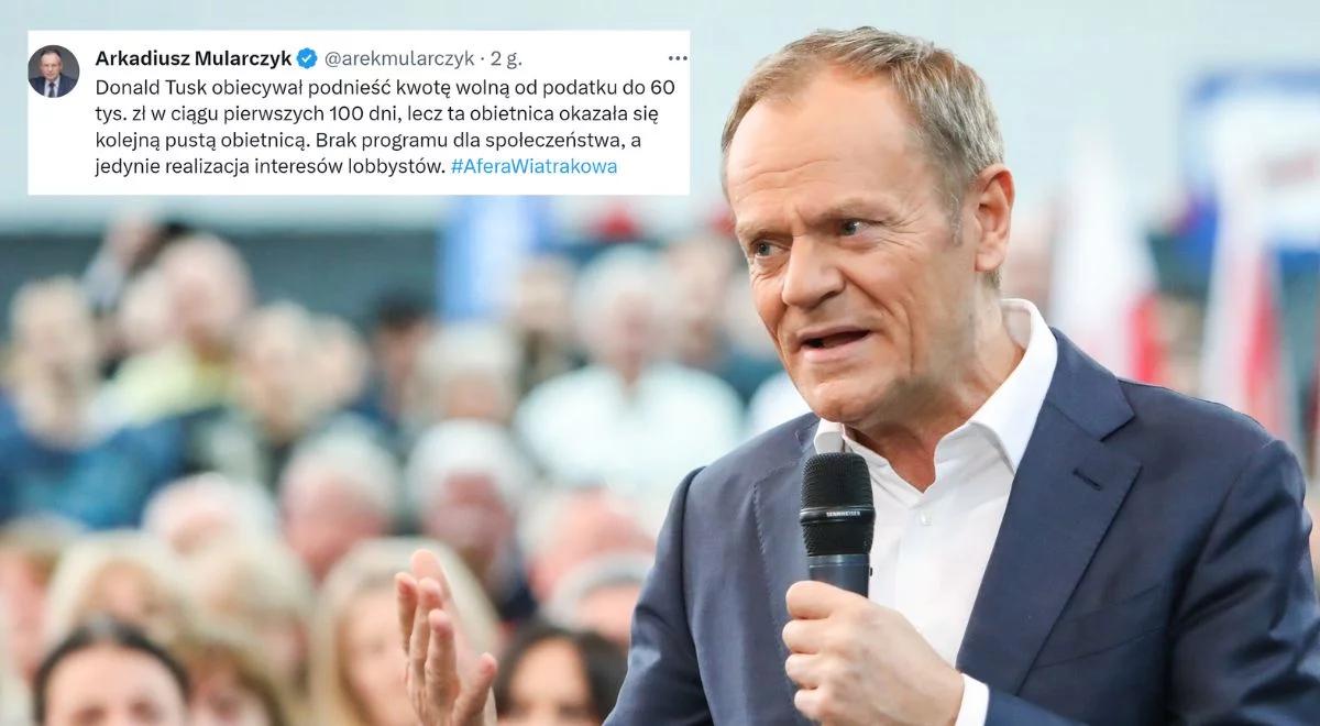 Mularczyk: obietnica Tuska dot. podniesienia kwoty wolnej okazała się pusta, realizują jedynie interesy lobbystów