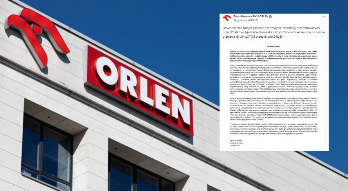 "Manipulacje, które były już wielokrotnie wyjaśniane". PKN Orlen odpowiada na ataki opozycji