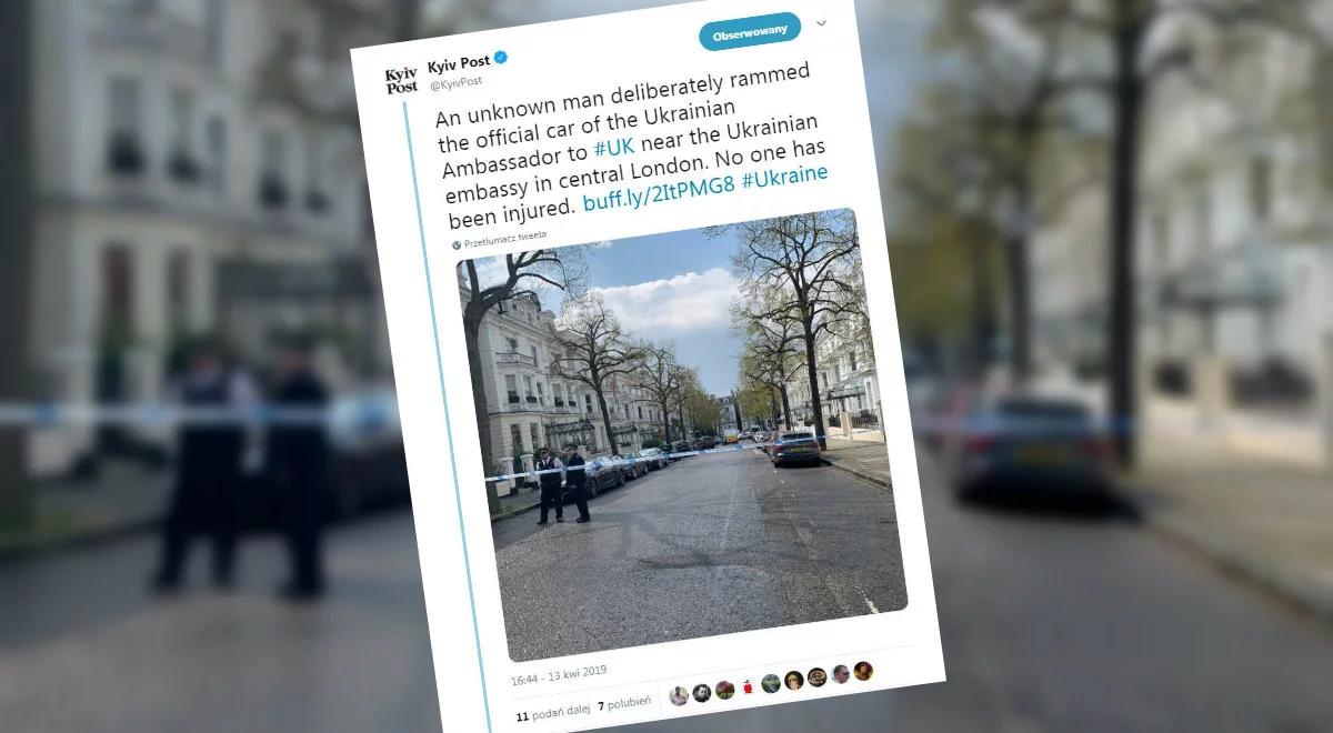 Staranowany samochód ambasadora Ukrainy w Wielkiej Brytanii. Padły strzały