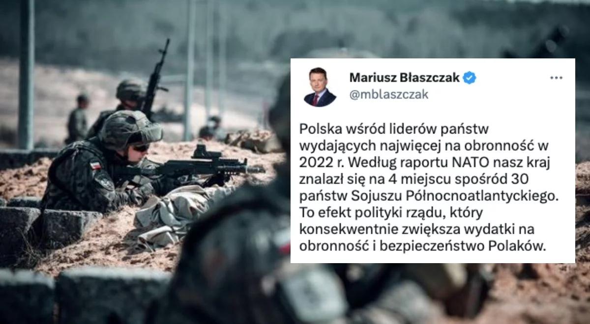 Polska wśród państw o największych wydatkach na wojsko. Szef MON: to efekt polityki rządu