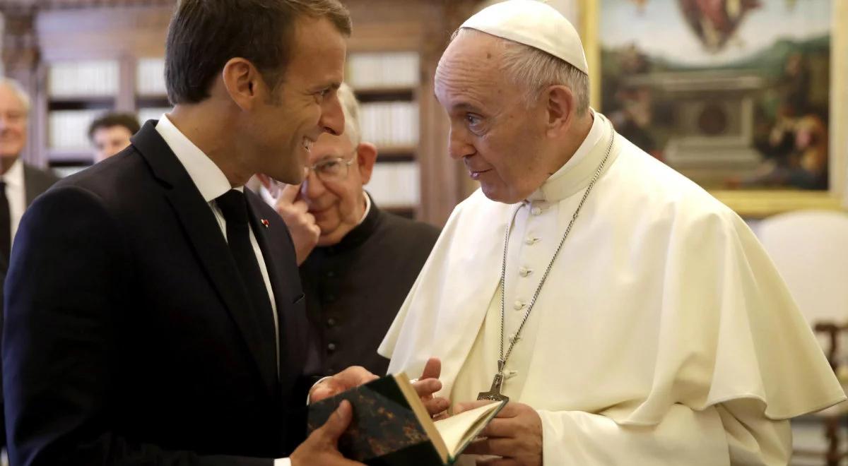 Papież Franciszek przyjął na audiencji prezydenta Francji Emmanuela Macrona