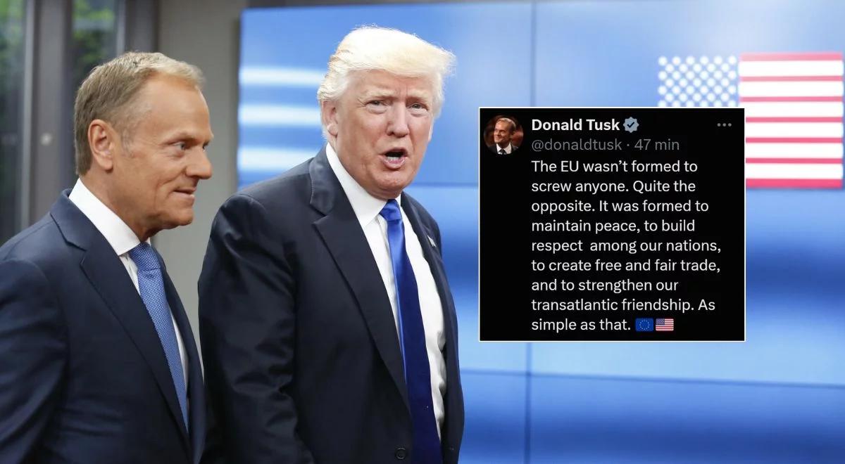 UE chce "wyrolować" USA? Tusk odpowiada Trumpowi: jest wręcz przeciwnie