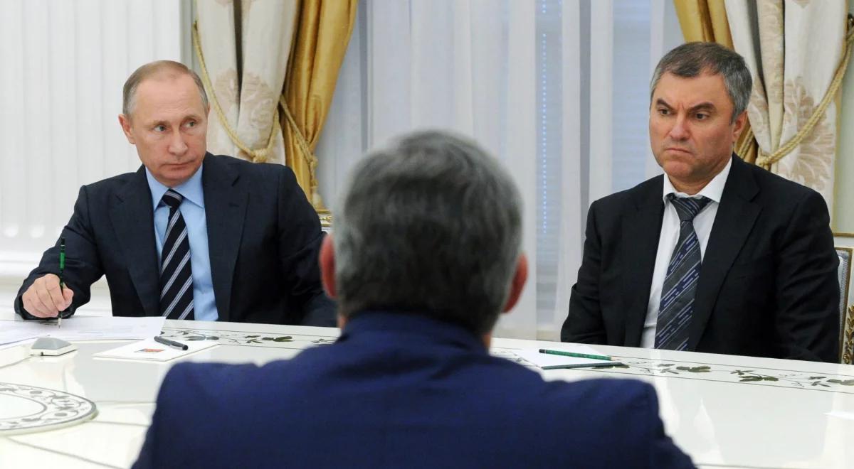 Rosja: nowy szef Dumy kandydatem na prezydenta? "Został namaszczony przez Putina"