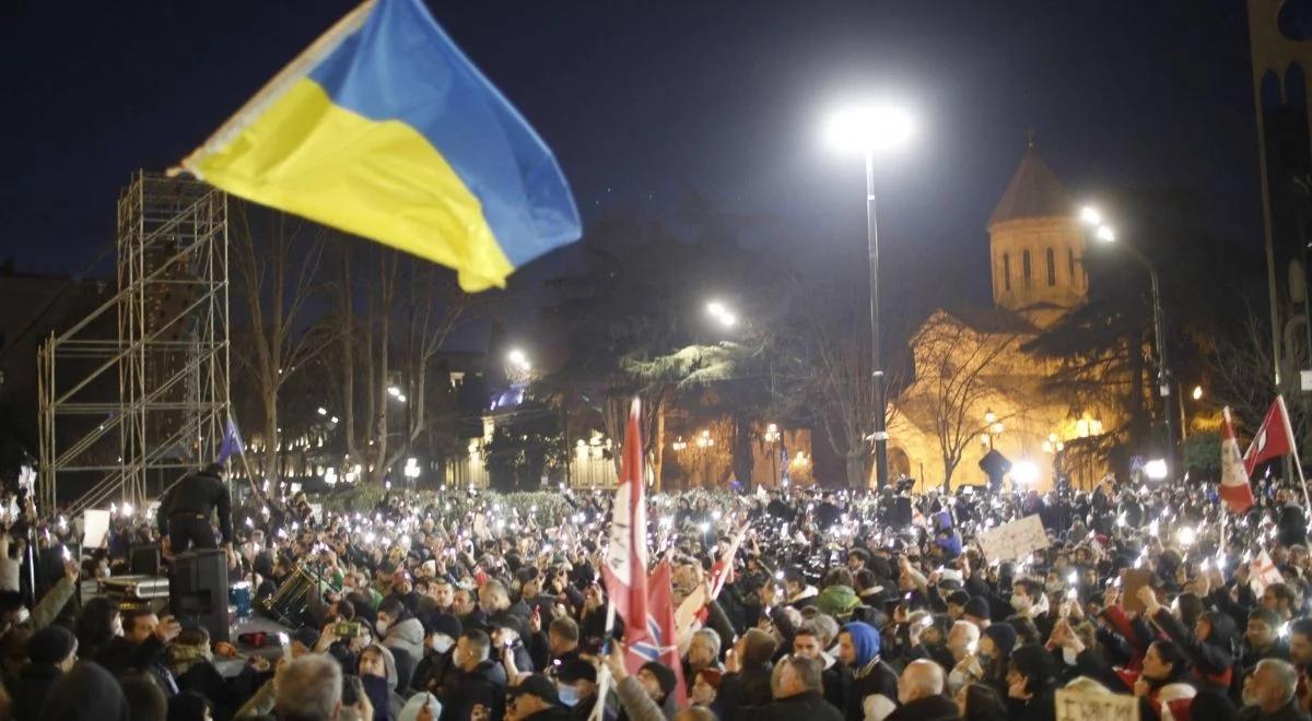 "Władze Gruzji powtarzają tezy propagandowe Rosji". Ukraińskie MSZ ostrzega