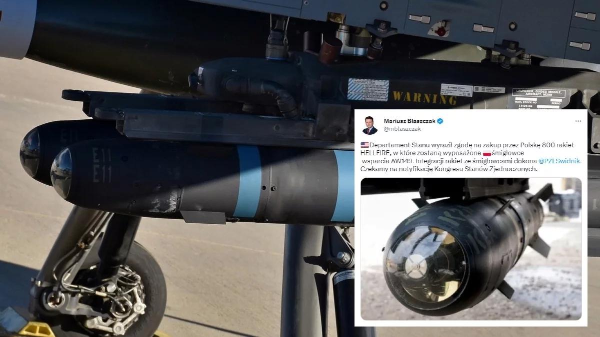 Polskie wojsko dostanie rakiety Hellfire. Jest zgoda Departamentu Stanu USA