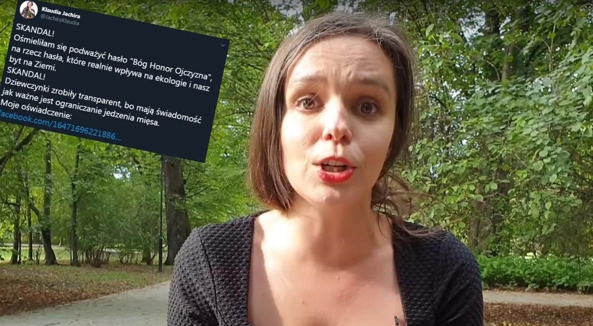 "Nacjonalistyczne hasło Bóg Honor Ojczyzna". Jachira znów prowokuje