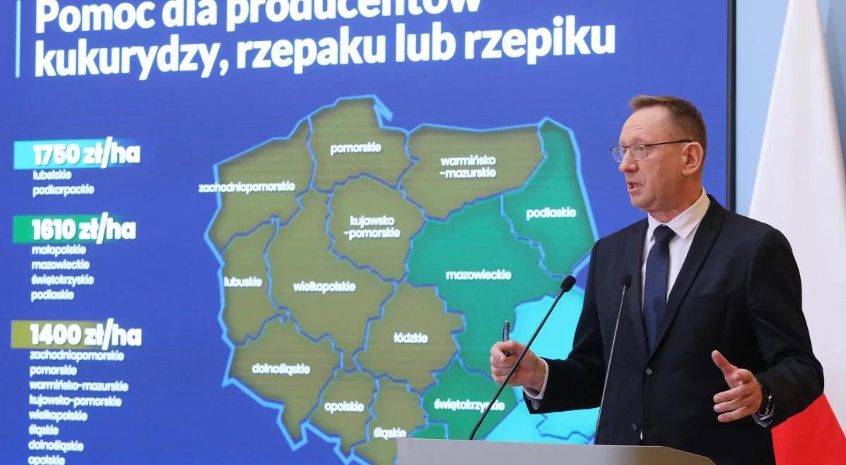 Minister Telus: koszt pomocy rządu dla rolników to ok. 10 mld zł