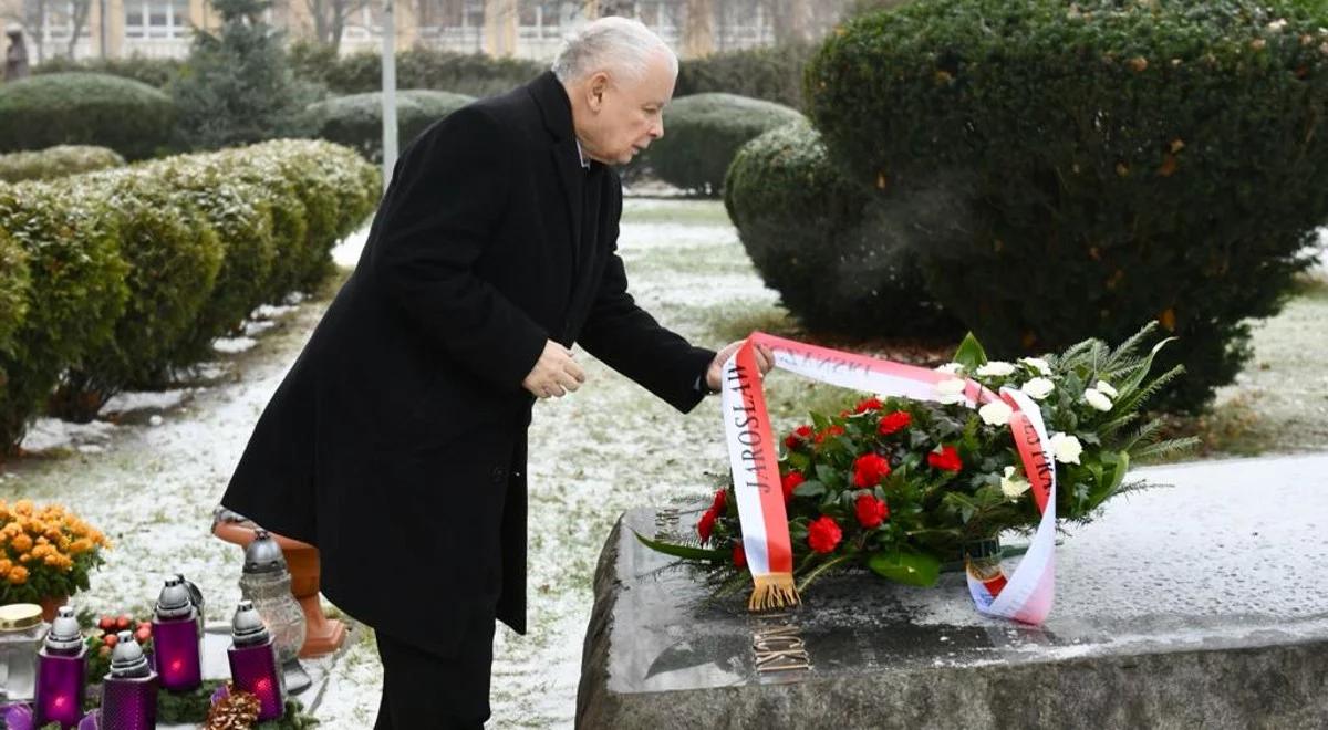 40. rocznica wprowadzenia stanu wojennego. Prezes PiS złożył kwiaty na grobie bł. ks. Popiełuszki