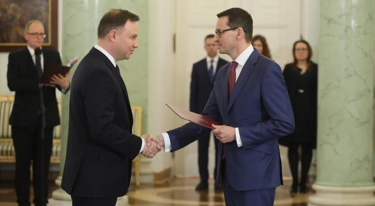 Prezydent do Morawieckiego: misja bardzo trudna, ale jestem przekonany, że pan jej podoła