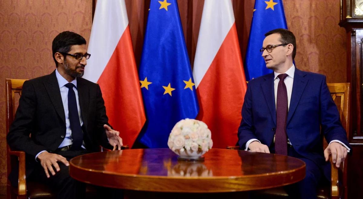 Szef Google'a zawitał w Warszawie. Trwa spotkanie z premierem Mateuszem Morawieckim