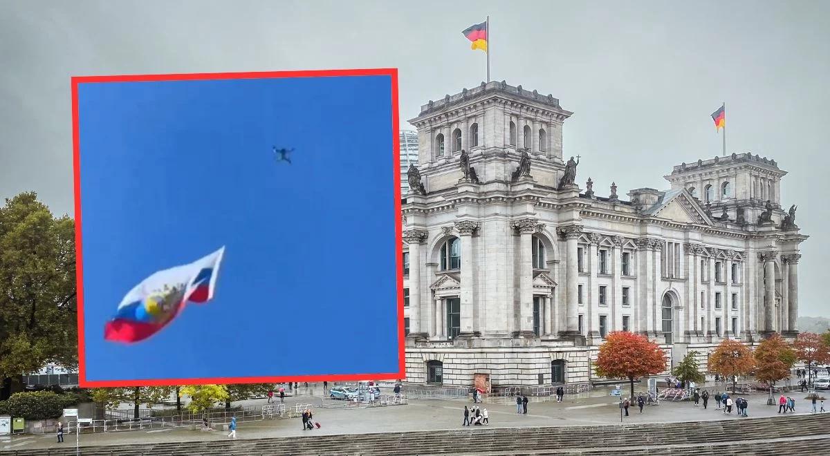 Prowokacja w Berlinie. Rosyjska flaga nad Reichstagiem