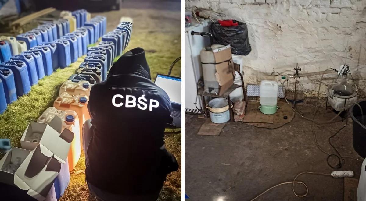 Akcja CBŚP. Wytwórnia narkotyków zlikwidowana, przejęto tony środków chemicznych