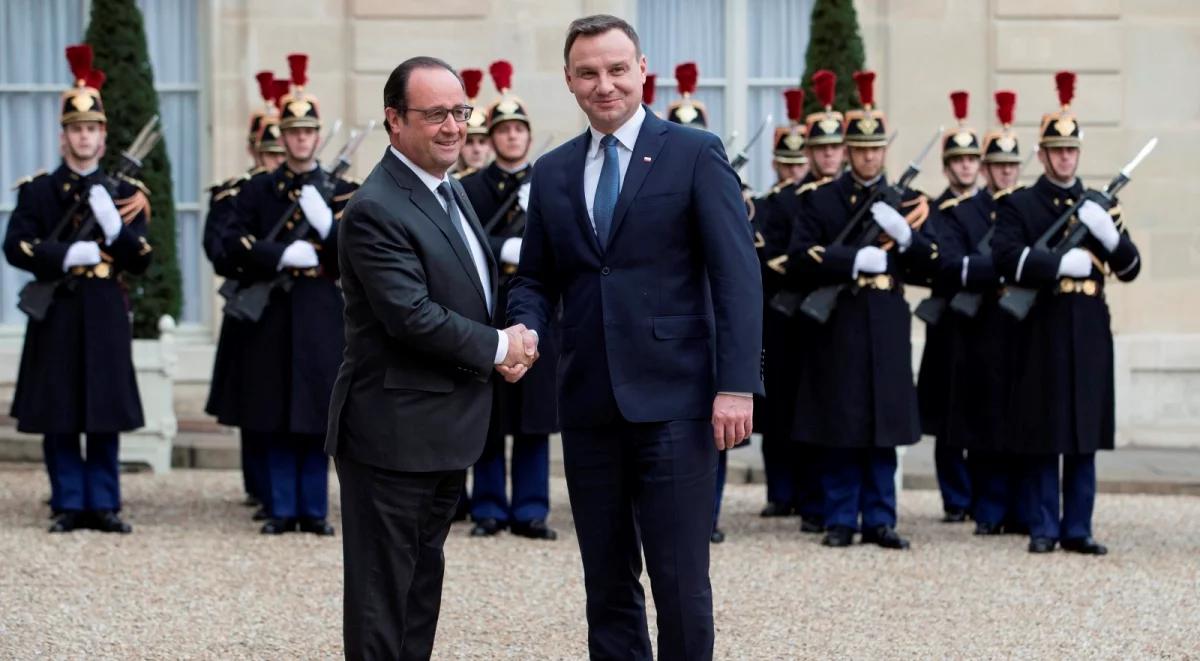 Prezydent Andrzej Duda z wizytą w Paryżu. Dominują tematy gospodarcze