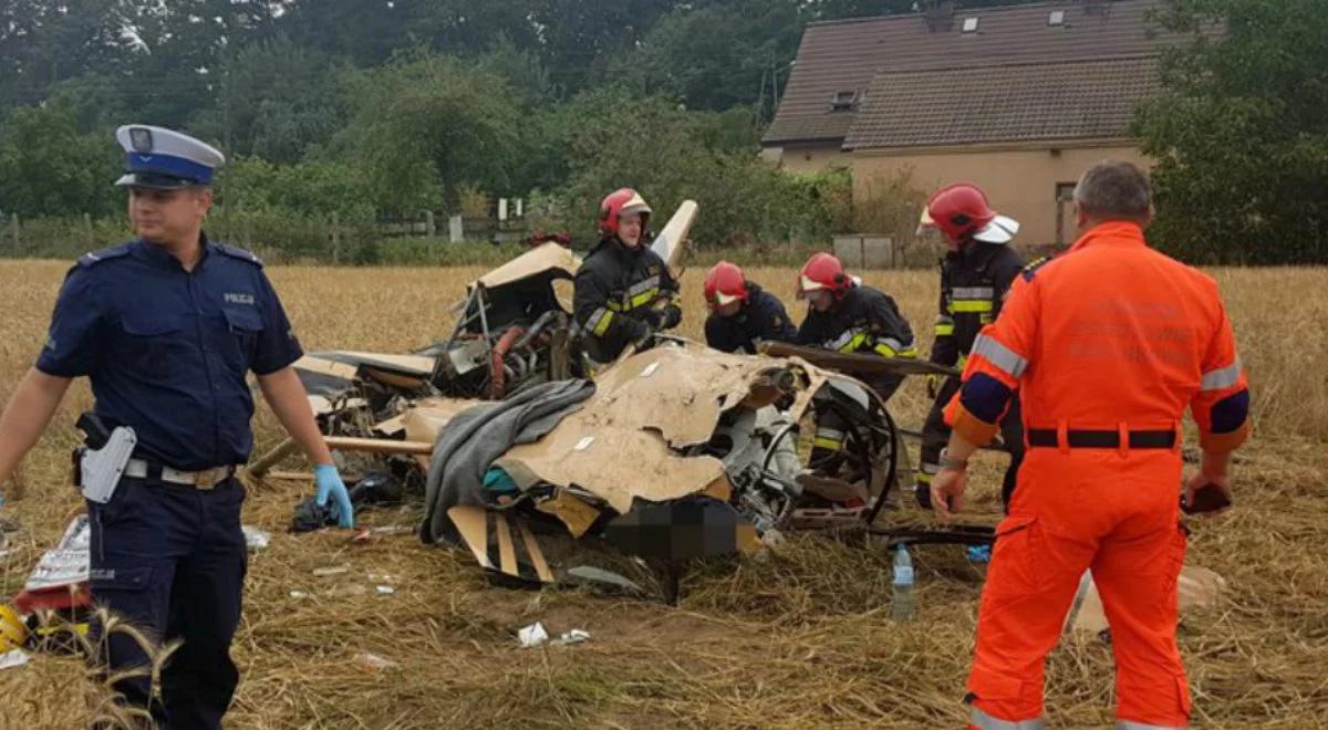 Katastrofa śmigłowca w Domecku koło Opola. Dwie osoby nie żyją