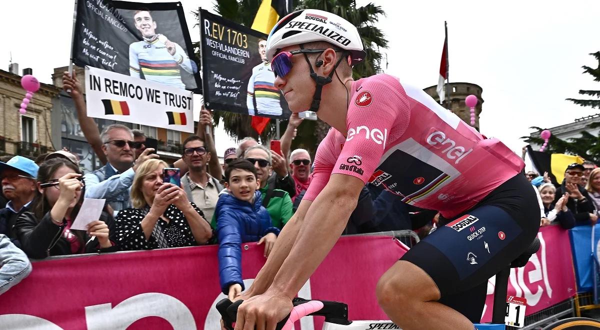 Giro d'Italia: Remco Evenepoel leżał w kraksie spowodowanej przez... psa. Peleton czekał